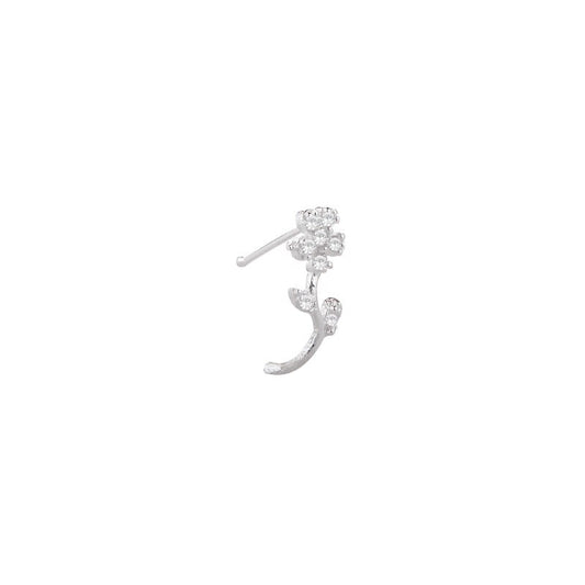 Piercing Flor de Nariz Plata 925
