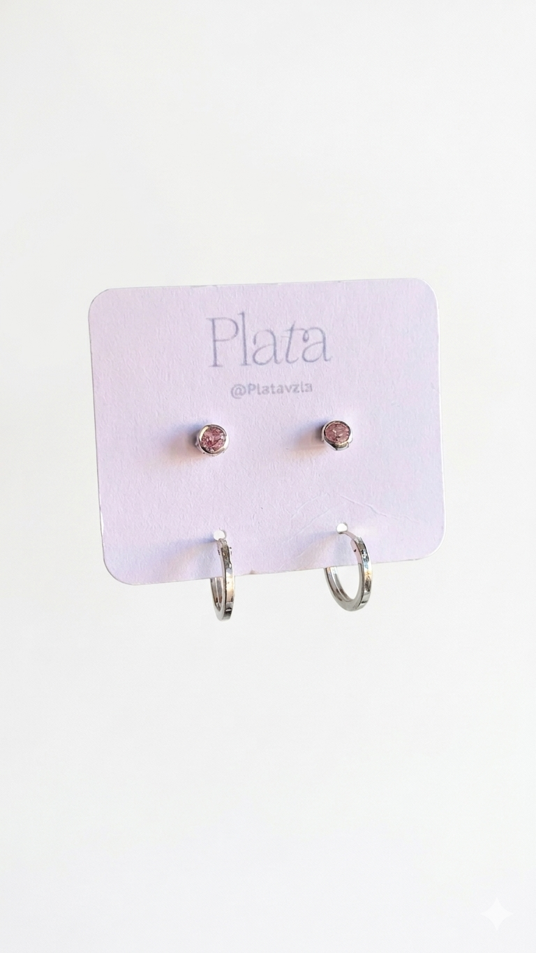 Set Abridores + Argollas Plata 1,2cm 925