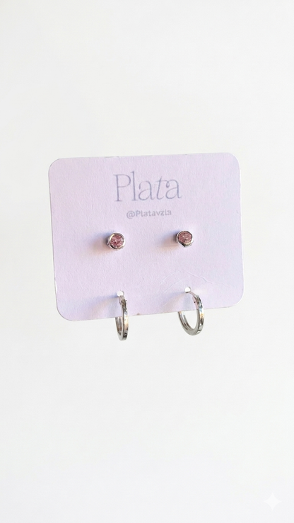 Set Abridores + Argollas Plata 1,2cm 925