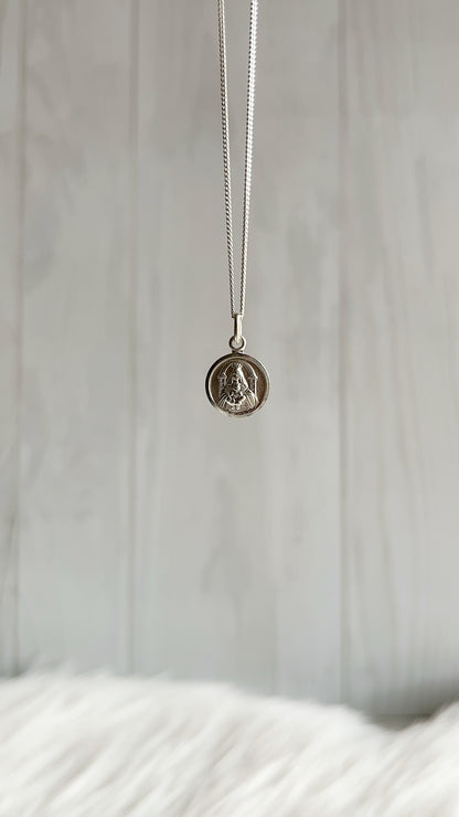 Cadena 40cm, 50cm con Virgen de Coromoto  - Plata 925