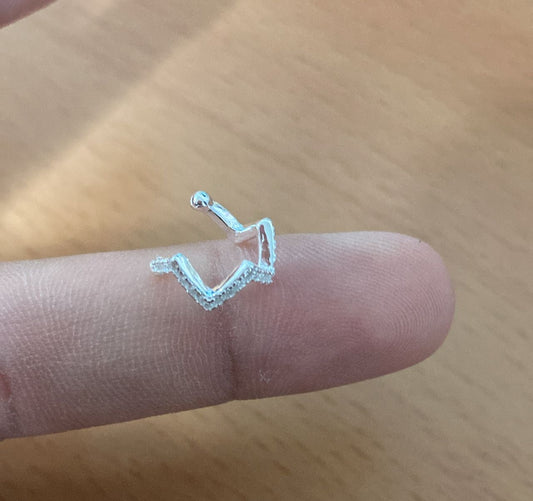 Ear Cuff Zic Zac Plata 925