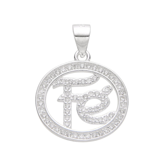 Dije Ovalado Fe 1,5cm Plata 925