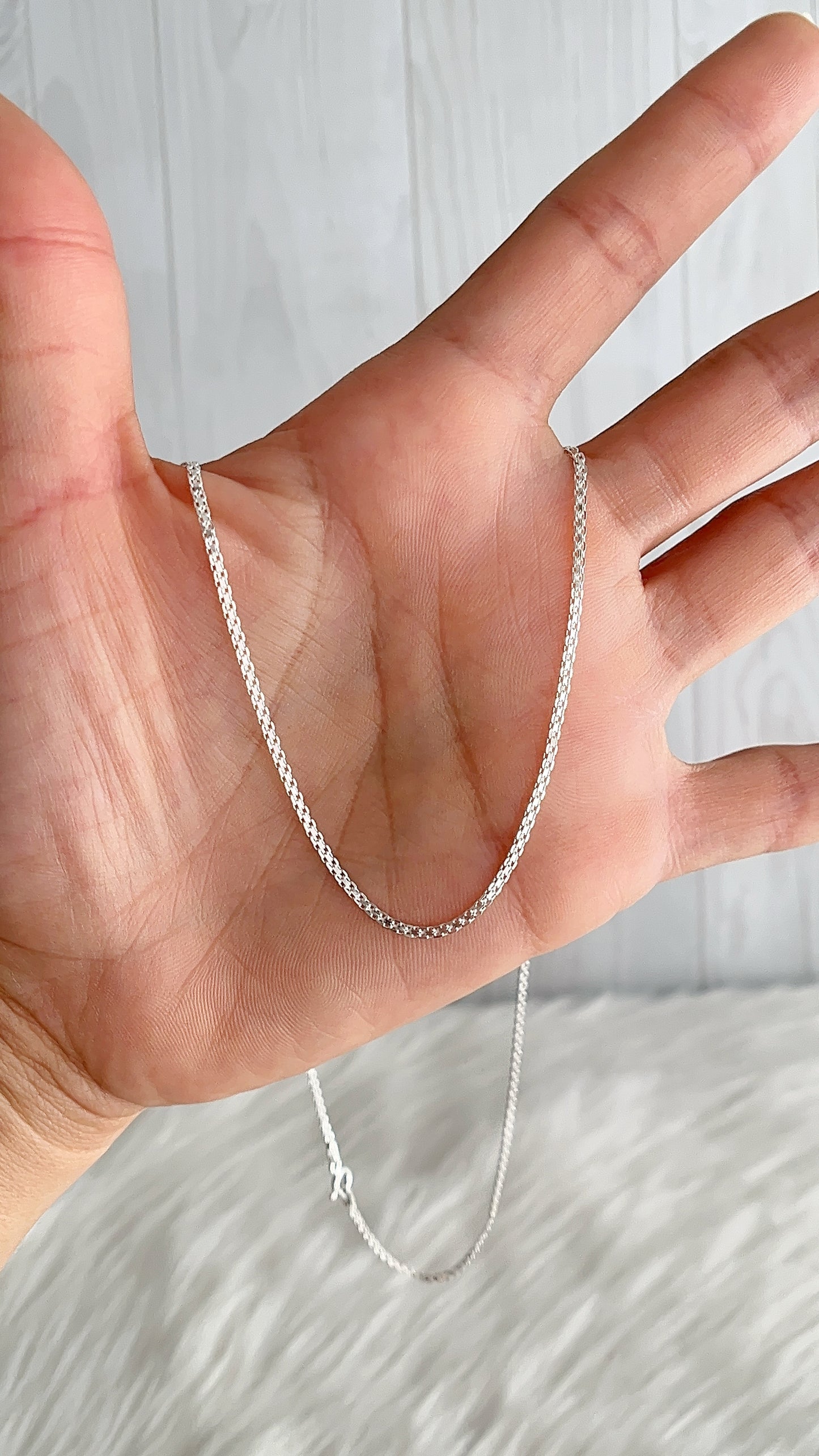 Cadena 40cm, 45cm y 50cm Tejido Chino 2mm - Plata 925