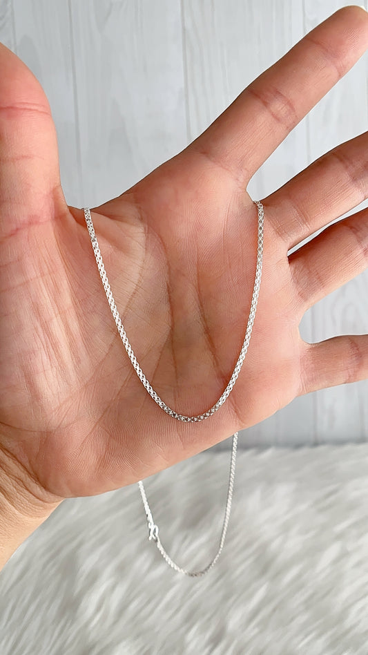 Cadena 40cm, 45cm y 50cm Tejido Chino 2mm - Plata 925