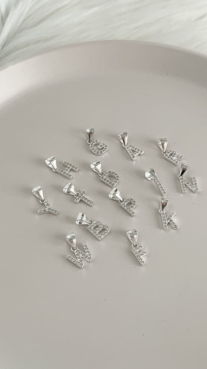 Dije Letras 1cm - Plata 925
