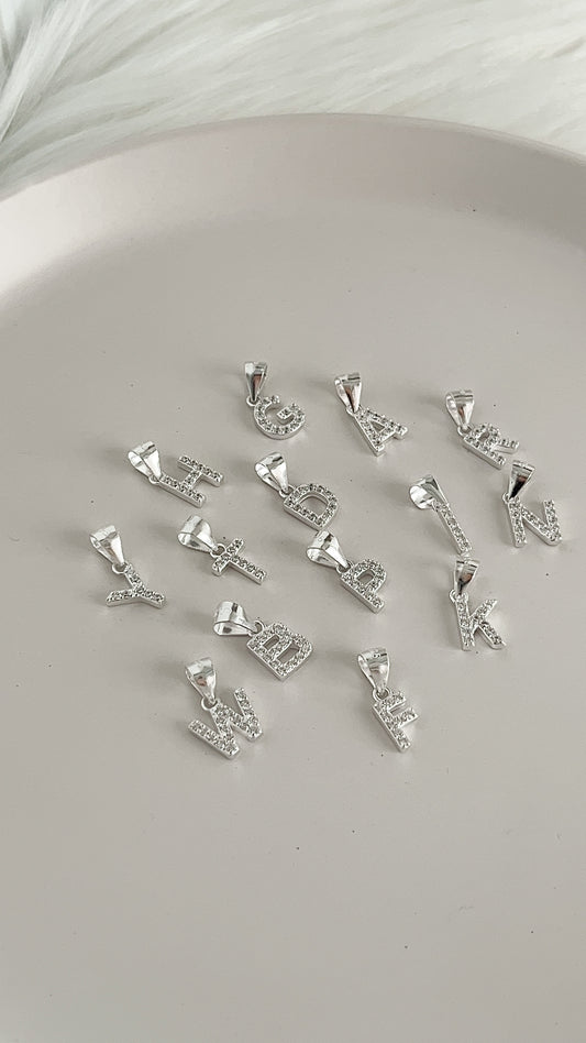 Dije Letras 1cm - Plata 925