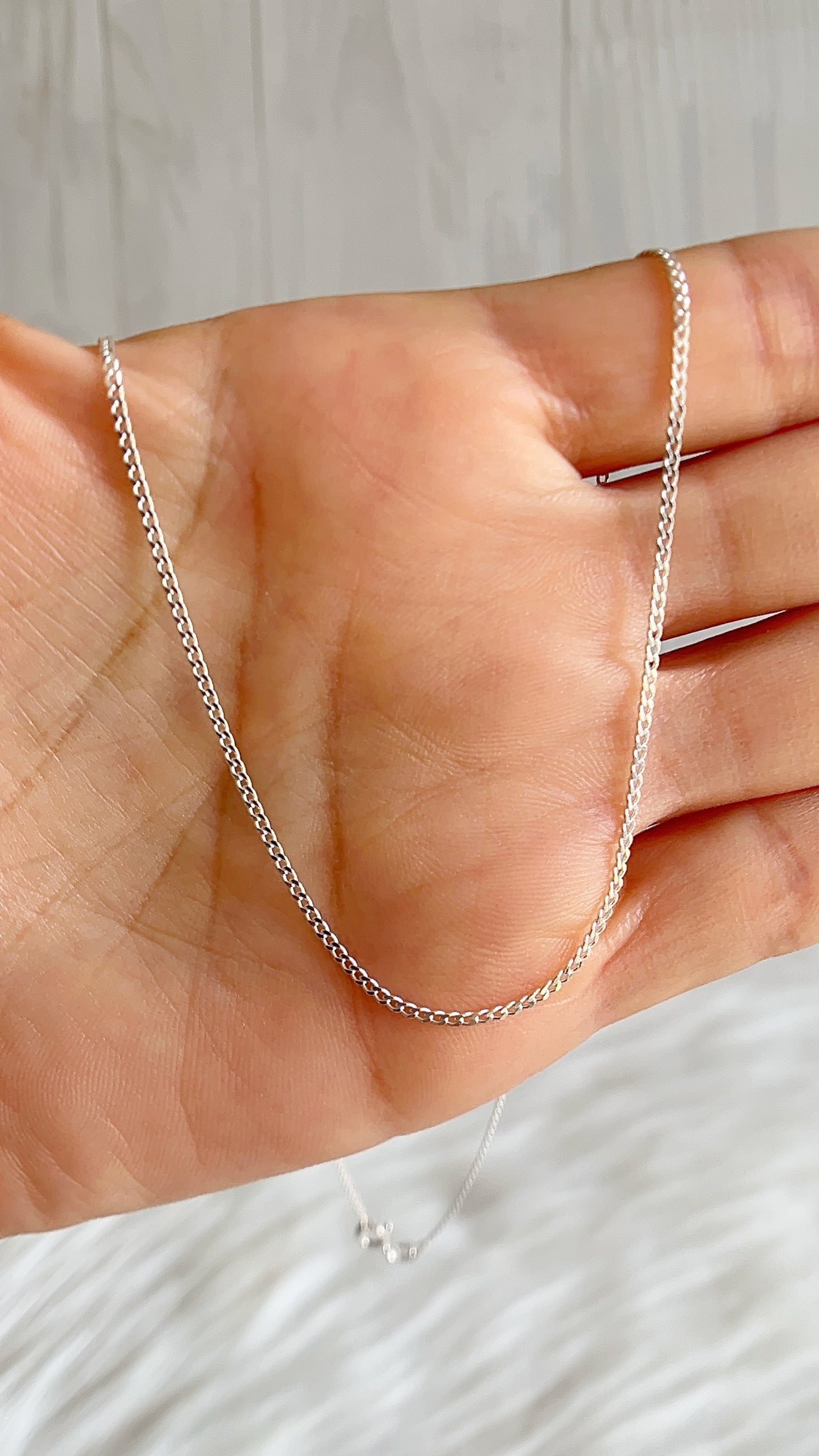 Cadena 40cm, 45cm y 60cm Barbada Plana - Plata 925