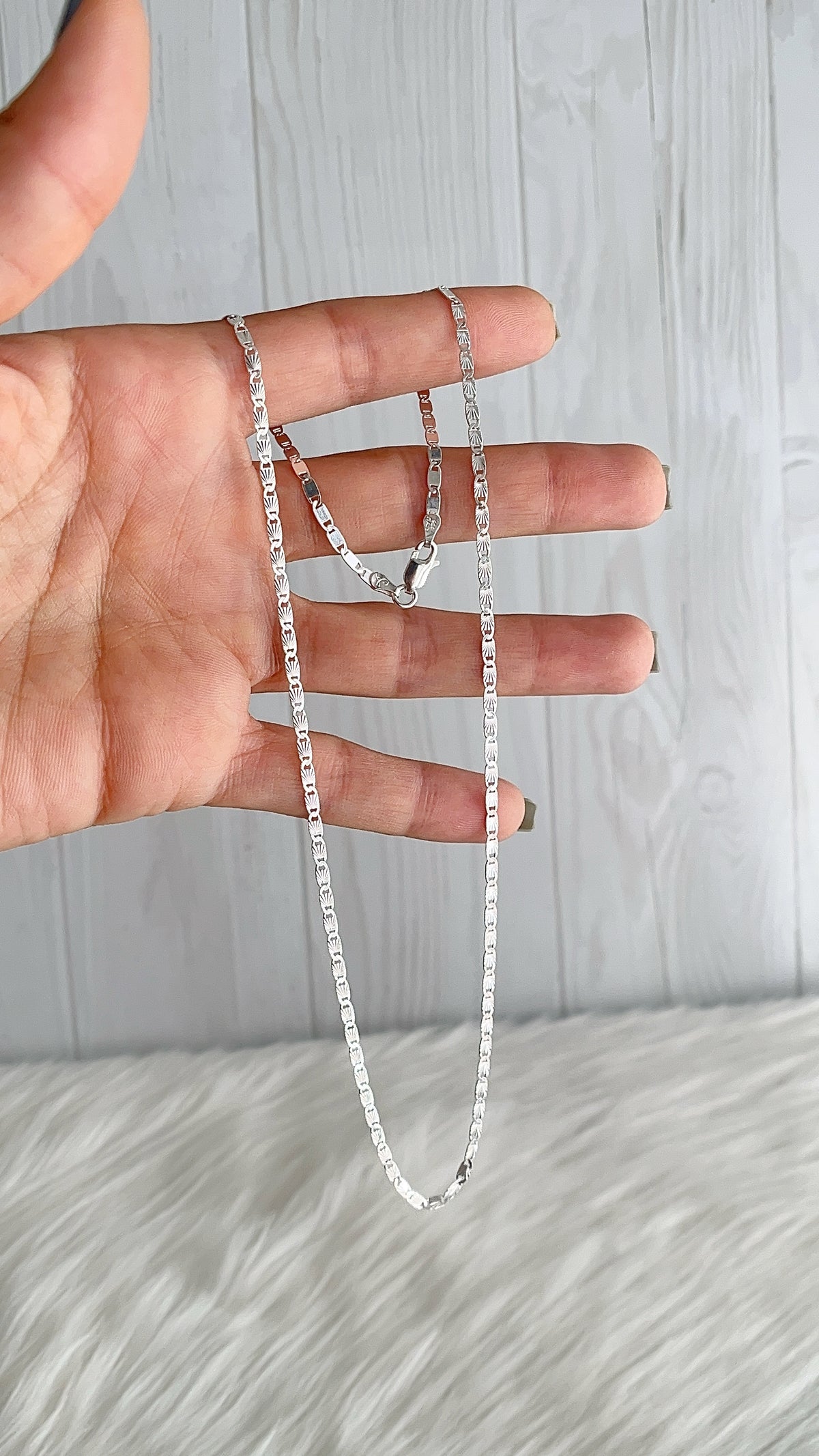 Cadena Valentino Diamantada -  Plata 925