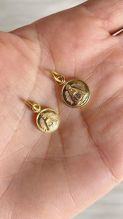 Dije Virgen Del Valle Plata 925 con Baño de Oro
