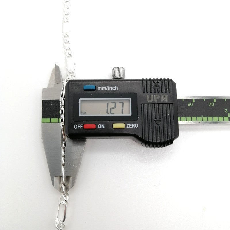 Pulsera Fígaro Hueca 21cm - Plata 925