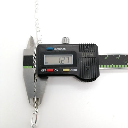 Pulsera Fígaro Hueca 21cm - Plata 925