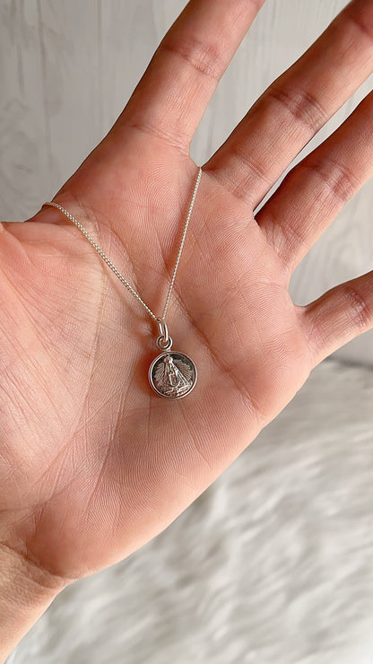 Cadena 40cm Virgen del Valle - Plata 925