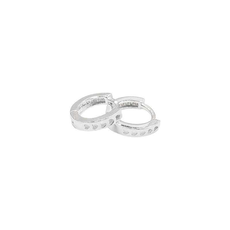 Argollas Cristales 1,2cm - Plata 925