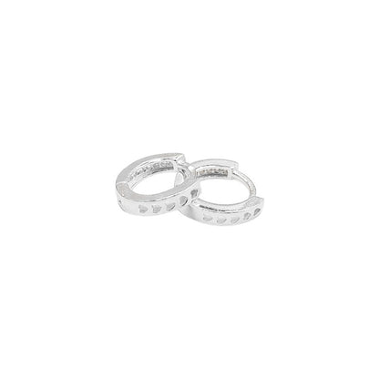 Argollas Cristales 1,2cm - Plata 925