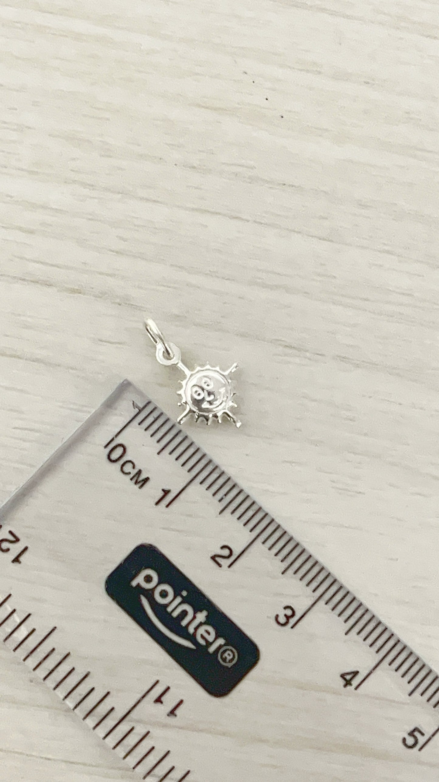 Dije Sol 5mm - Plata 925
