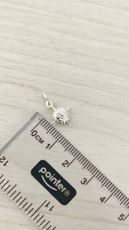 Dije Sol 5mm - Plata 925
