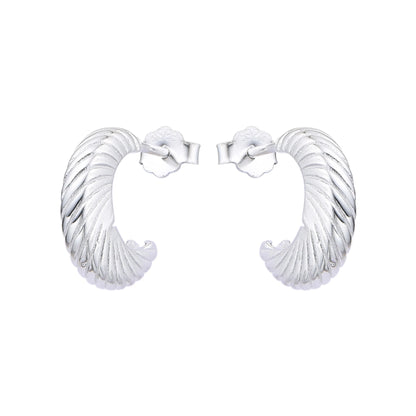 Zarcillos Media Argollas - Plata 925