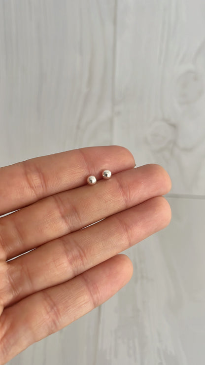 Zarcillos Bolas Lisas Plata 925