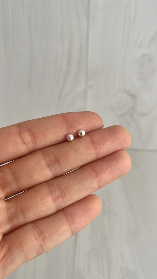 Zarcillos Bolas Lisas Plata 925