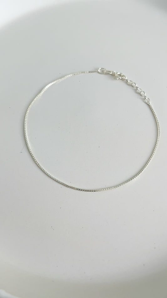 Pulsera Tejido Veneciana 20cm Plata 925