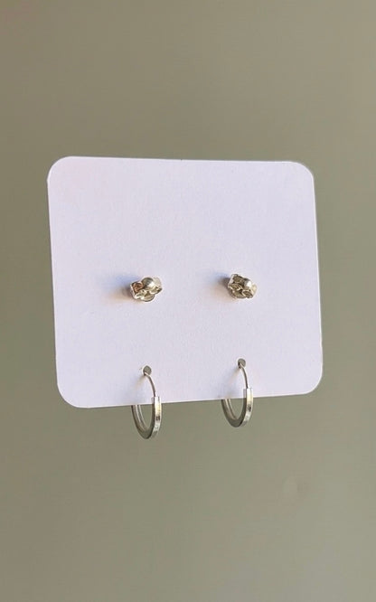 Set Abridores + Argollas Plata 1,2cm 925