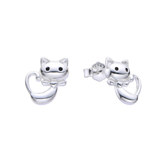Zarcillos Gatos Plata 925