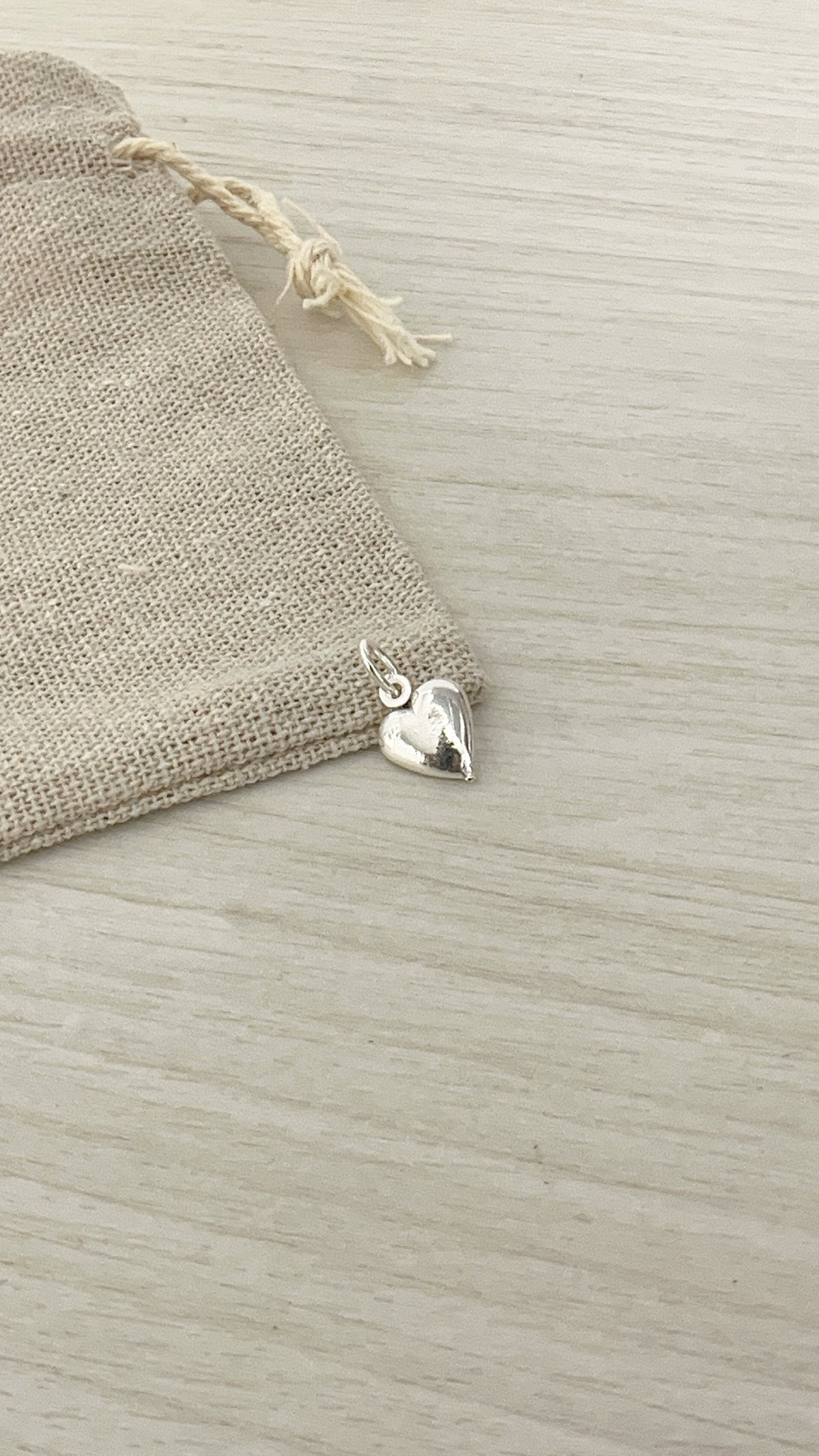 Dije corazón 1cm - Plata 925