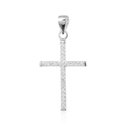 Dije Cruz Cristales 2,2cm - Plata 925