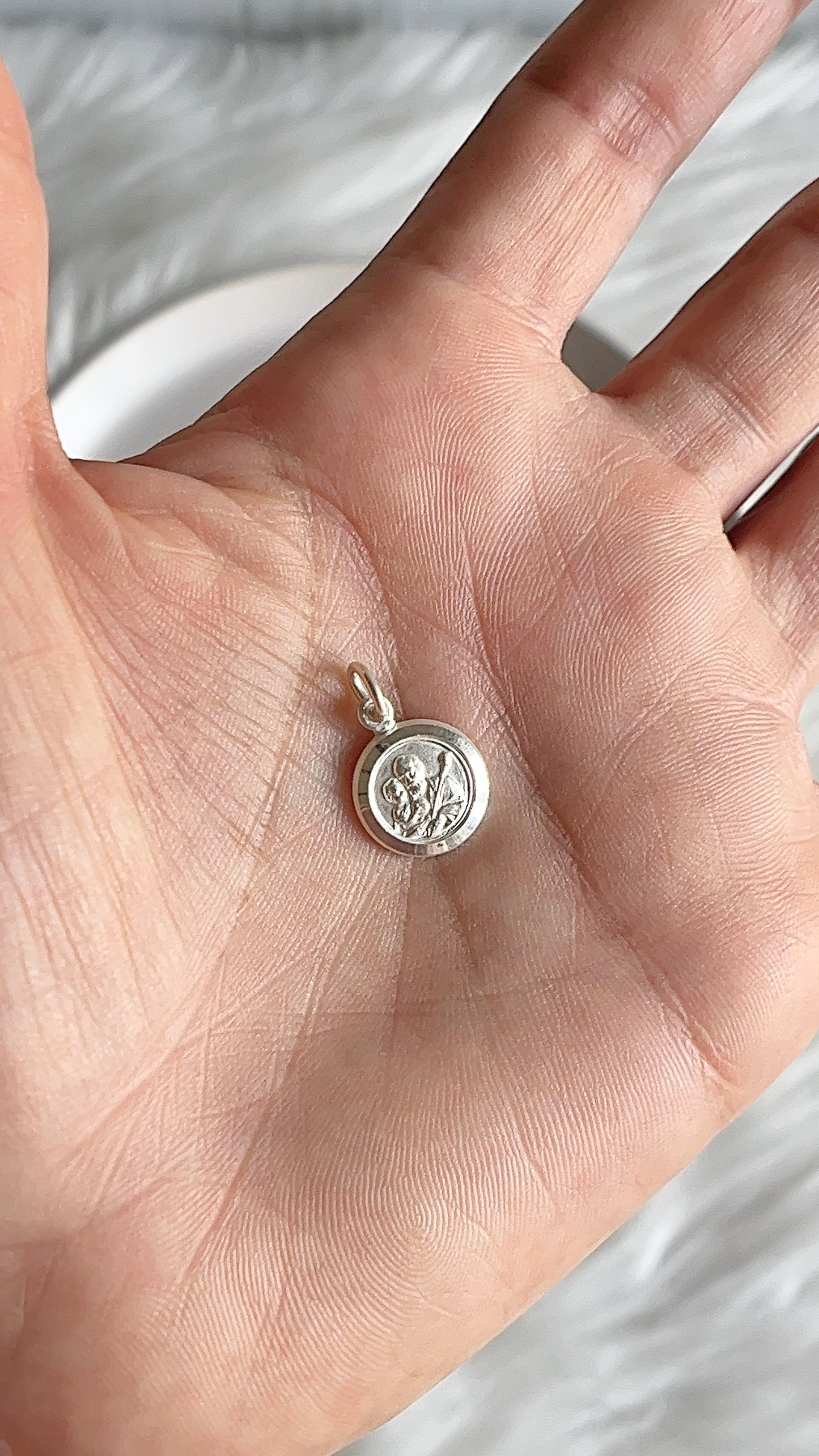 Medalla de  San José 1.2cm - Plata 925