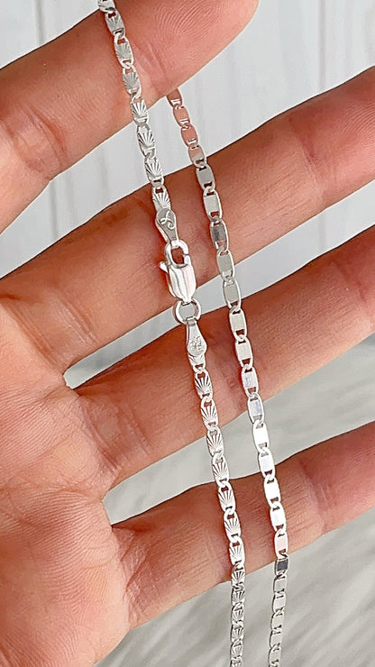Cadena Valentino Diamantada -  Plata 925