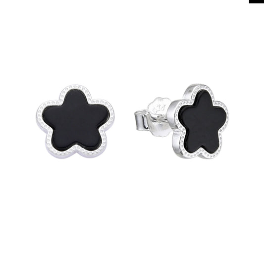 Zarcillos Flores Plata 925