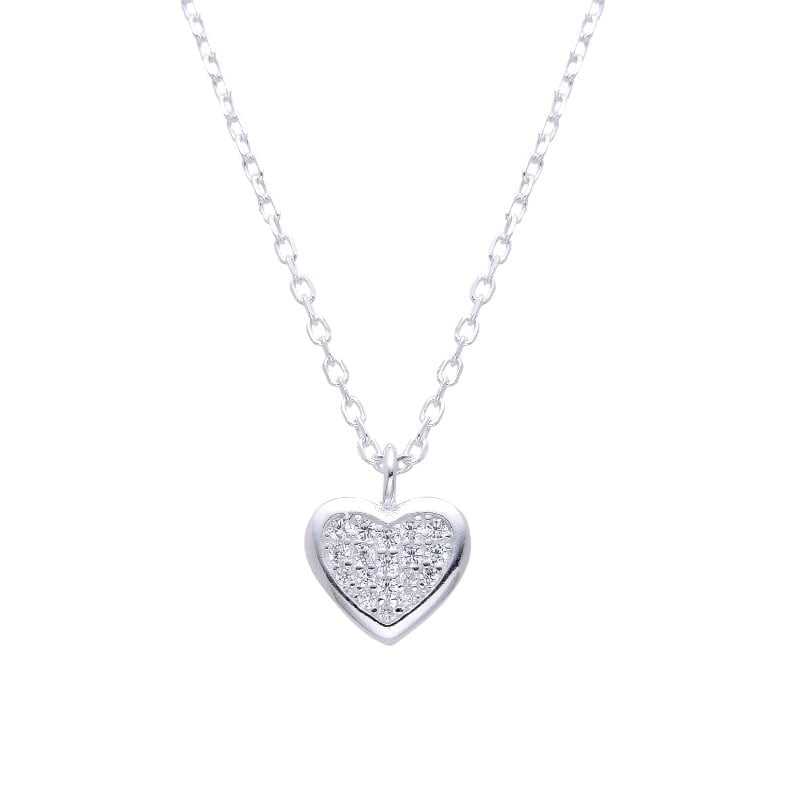 Gargantilla Corazón Brillante 45cm Ajustables - Plata 925