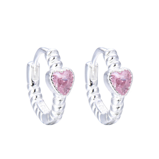 Argollas Corazones Rosado 1,4cm