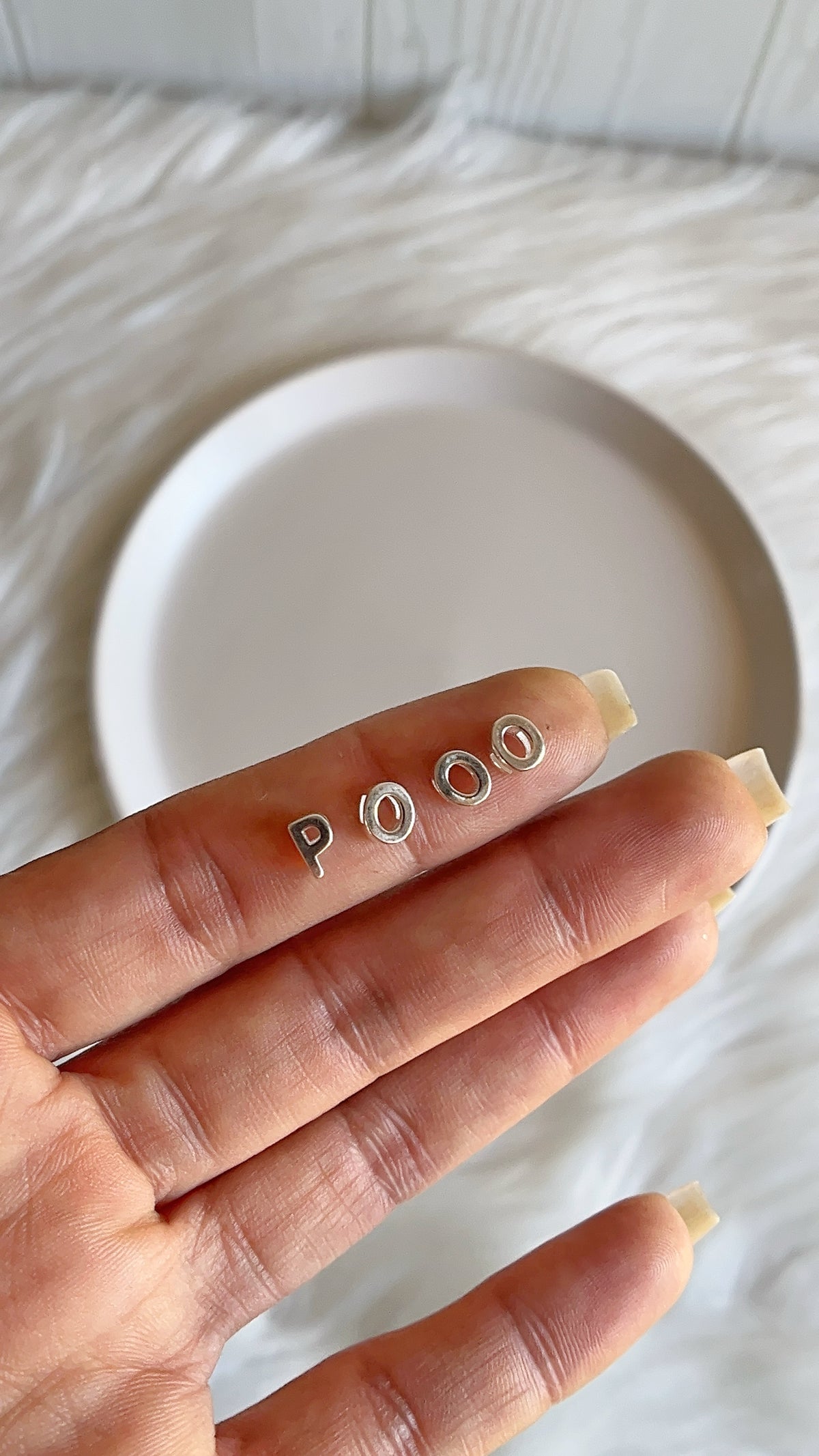 Dije Letra “O” y “P” 5mm - Plata 925