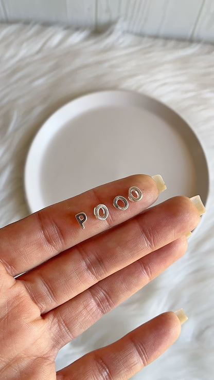 Dije Letra “O” y “P” 5mm - Plata 925