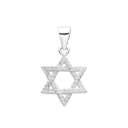 Dije Estrella de david brillante 1,5cm