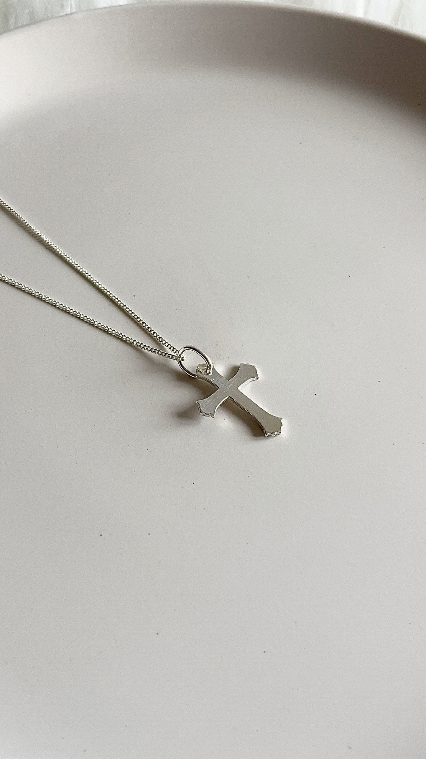 Cadena 40cm con Cruz 2cm - Plata 925