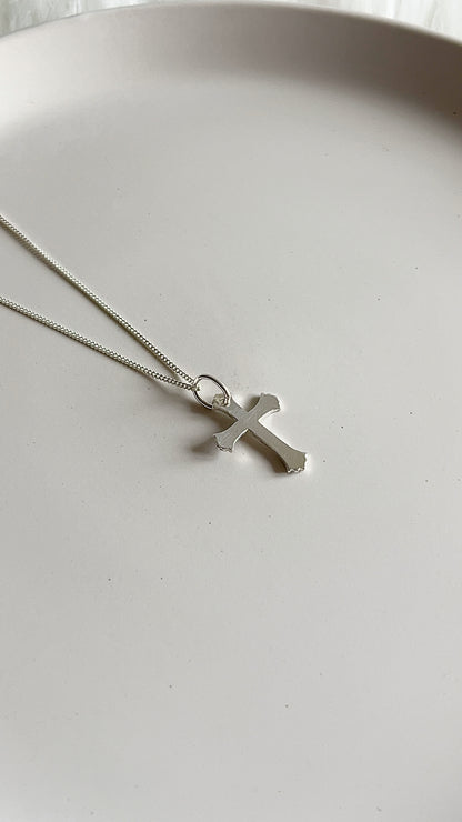 Cadena 40cm con Cruz 2cm - Plata 925