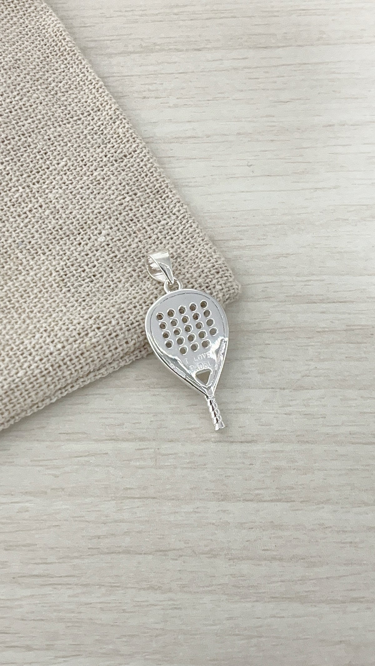 Dije Raqueta de Pádel 2,4cm - Plata 925