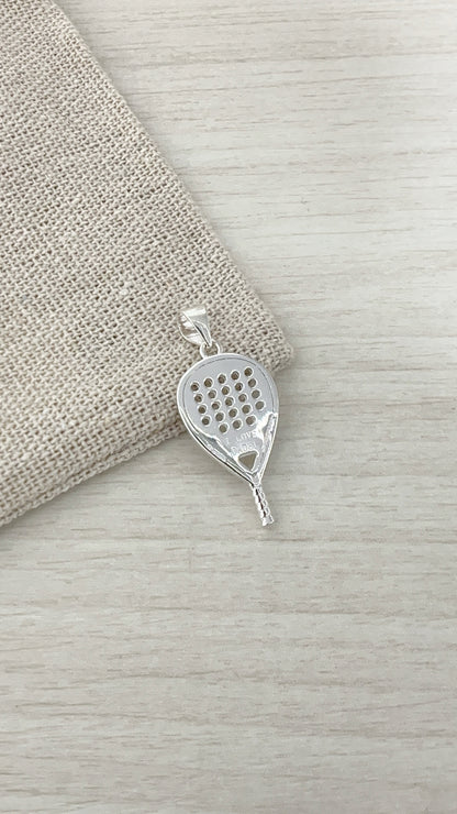 Dije Raqueta de Pádel 2,4cm - Plata 925
