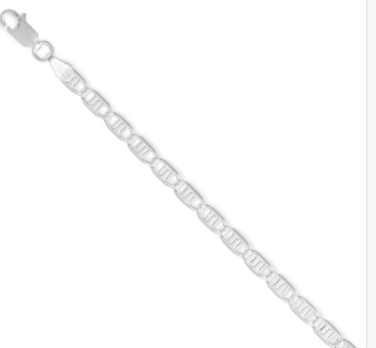 Cadena Tejido Valentino Plata con Diseño 50cm Plata 925