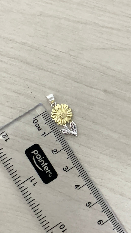 Dije Girasol 1,8cm - Plata 925