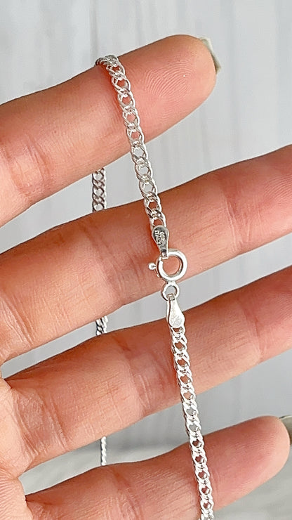 Cadena 45cm, 50cm, 60cm y 70cm Doble Grumet - Plata 925