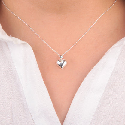 Dije Corazón Inflado - Plata 925