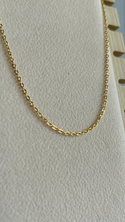 Cadena Grumett 40cm - Plata 925 con Baño de Oro