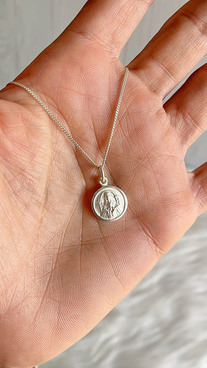 Cadena 40cm, 50cm con Virgen de Coromoto  - Plata 925