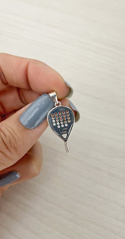 Dije Raqueta de Pádel 2,4cm - Plata 925
