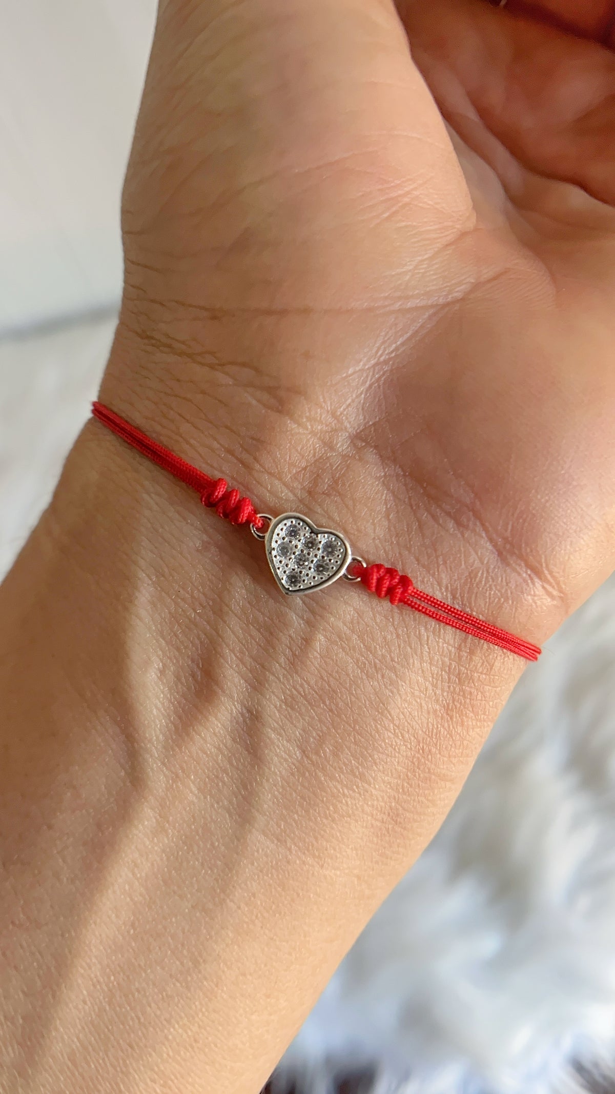 Pulsera Hilo Corazon - Plata 925