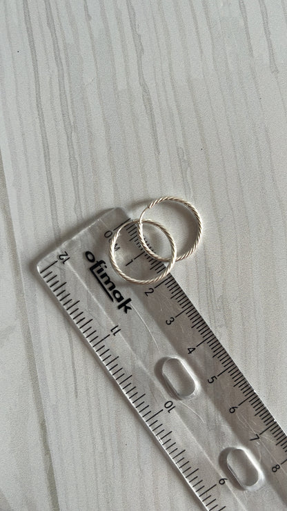 Argollas Rayadas Plata 925