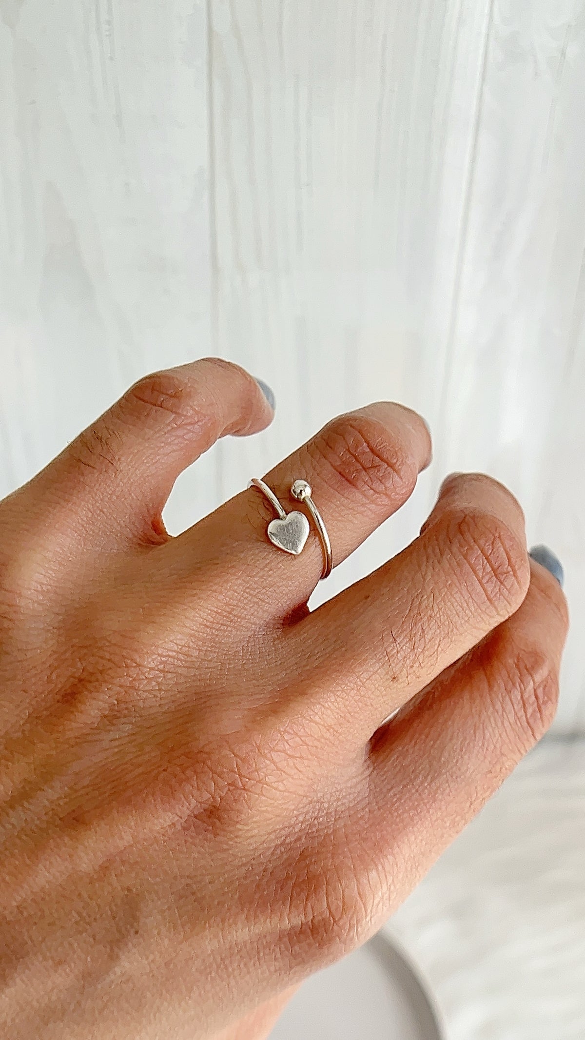 Anillos Corazon Ajustables - Plata 925